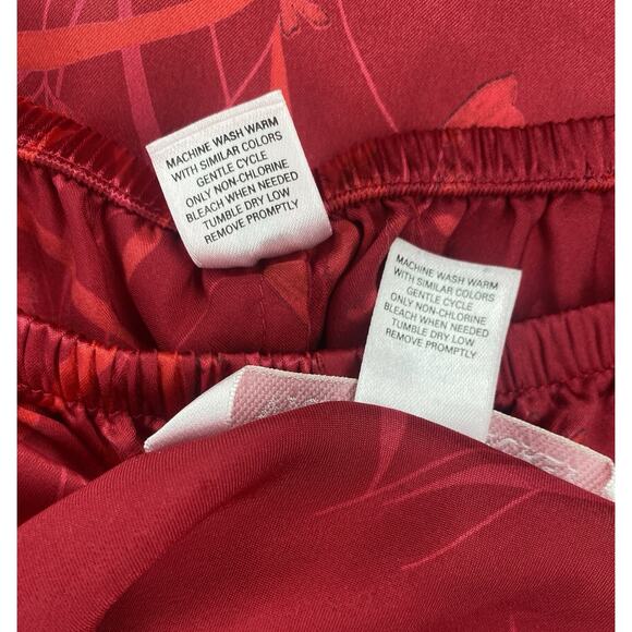 Victoria’s Secret Womens Size Small Satin Pajama Set Tank & Pants Red Print - Picture 5 of 11